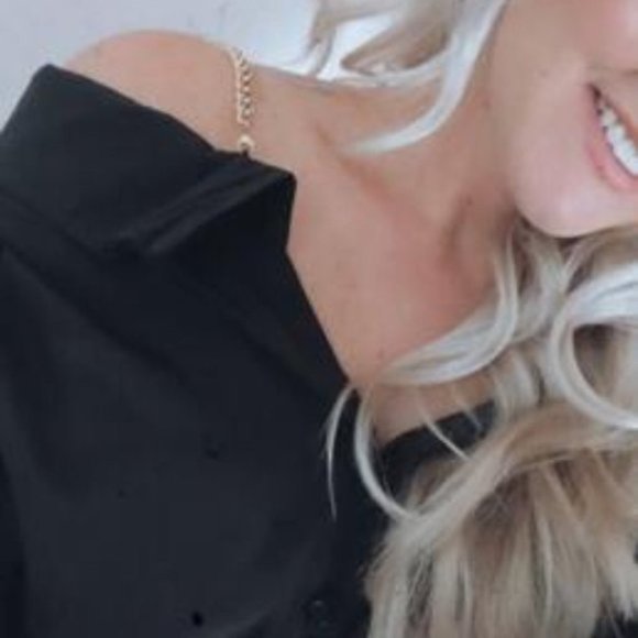 Contemporary modern Girl off shoulder Blouse Black - Picture 6 of 7